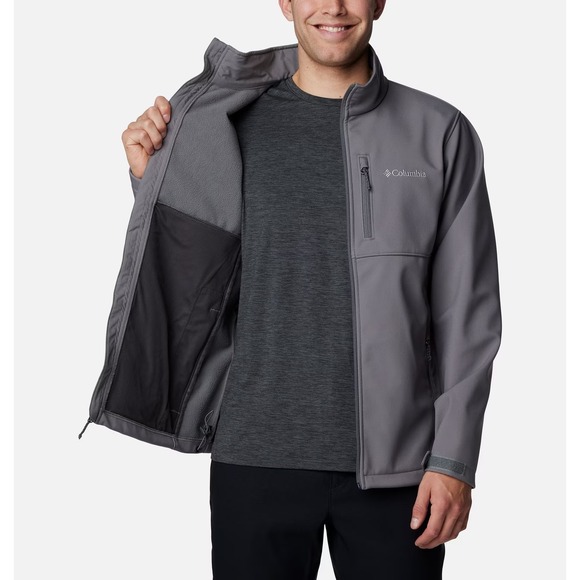 Men's Columbia Ascender Softshell Light Warmth Jacket Size Medium Gray NWT - Picture 5 of 13